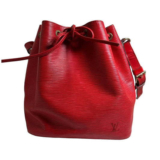 LOUIS VUITTON Shoulder Bag M44107 Epi Leather Castarian red Petit Noe Epi Drawstring type Women Used Authentic