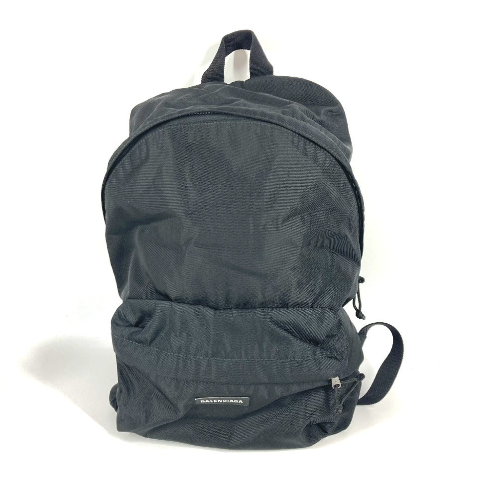 BALENCIAGA Backpack 503221 Nylon canvas black Explorer logo unisex(Unisex) Used Authentic