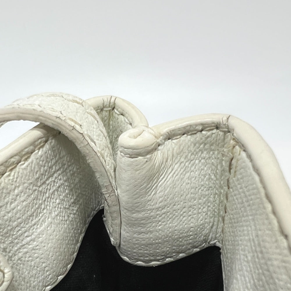 BALENCIAGA Tote Bag 593826 leather white Everyday Shopping Phone Shoulder Women Used Authentic