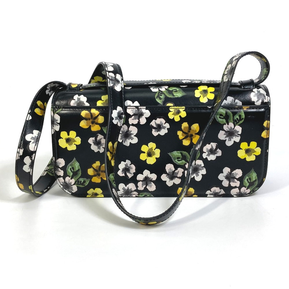 BALENCIAGA Shoulder Bag 674693 leather black GOSSIP gossip flower Women Used Authentic