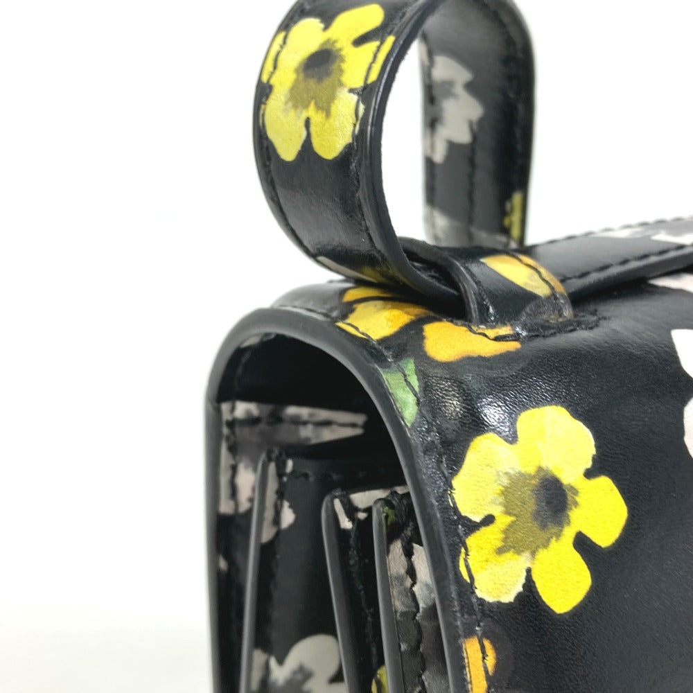 BALENCIAGA Shoulder Bag 674693 leather black GOSSIP gossip flower Women Used Authentic