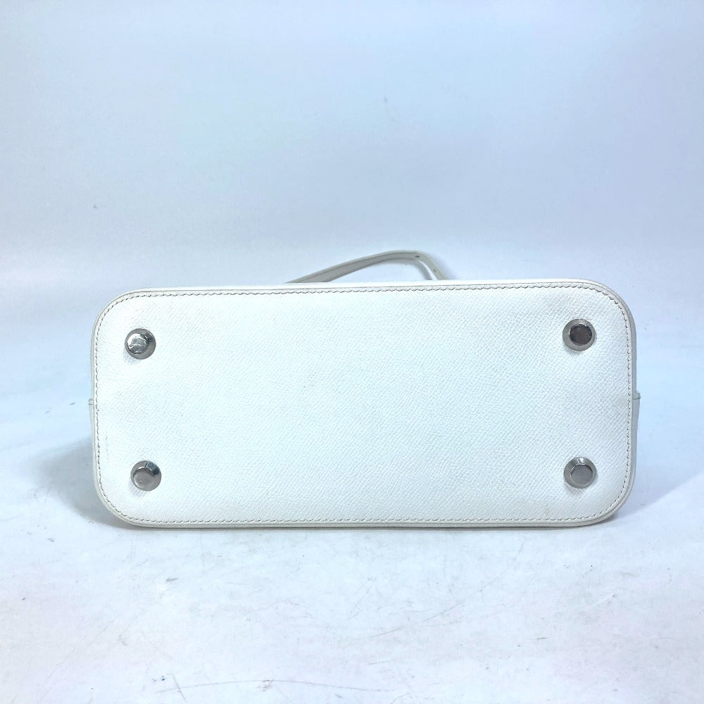 BALENCIAGA Handbag 550645 leather white Bicolor Bag Ville top handle S Women Used Authentic