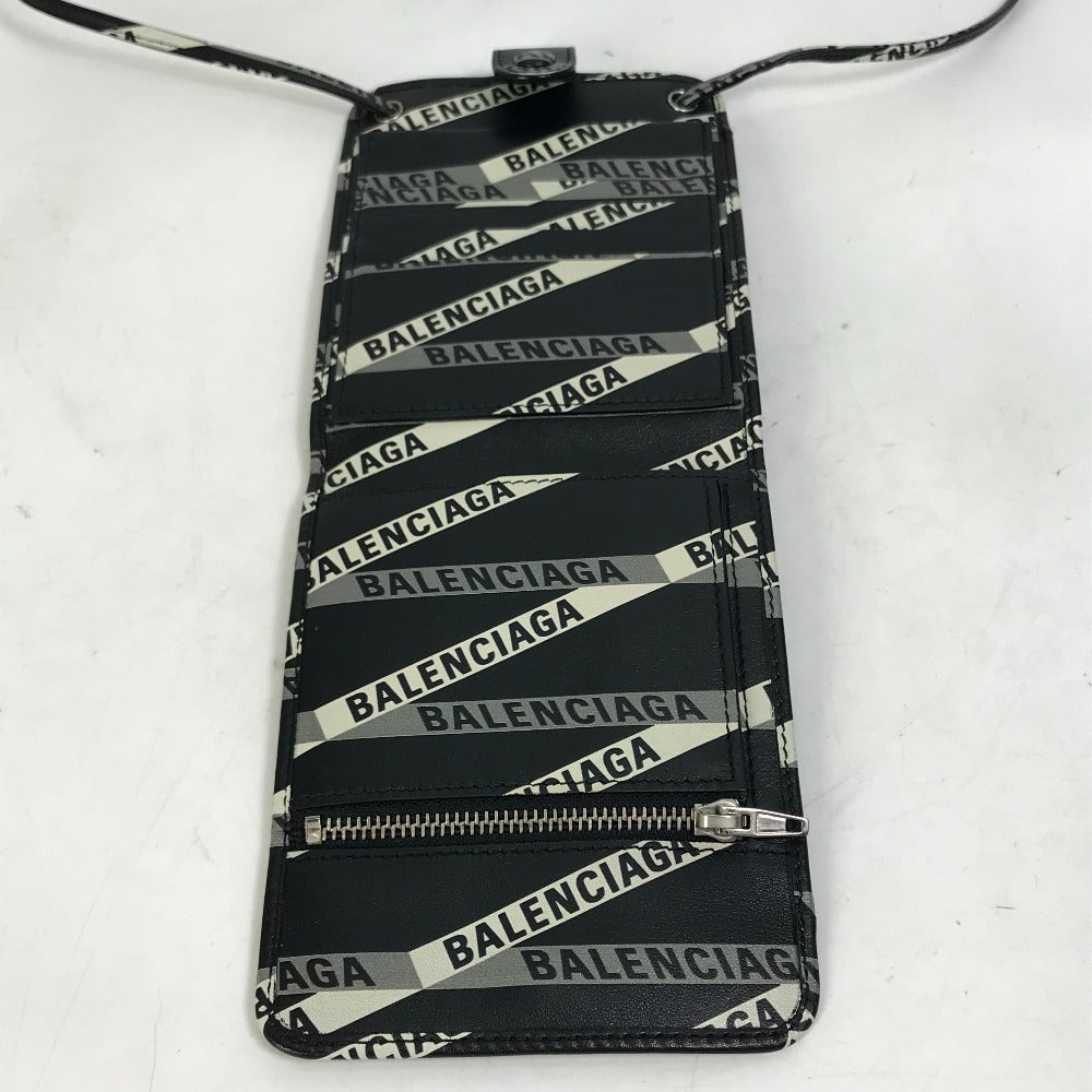 BALENCIAGA Shoulder Bag 541567 leather black Pouch Pochette Wallet Explorer Shoulder Wallet mens Used Authentic