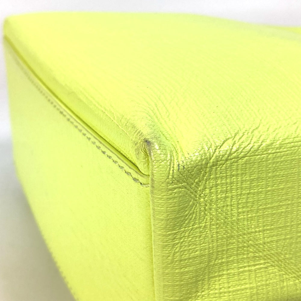 BALENCIAGA Tote Bag 568817 leather yellow Shoulder Bag Crossbody Shopping tote XS Women Used Authentic