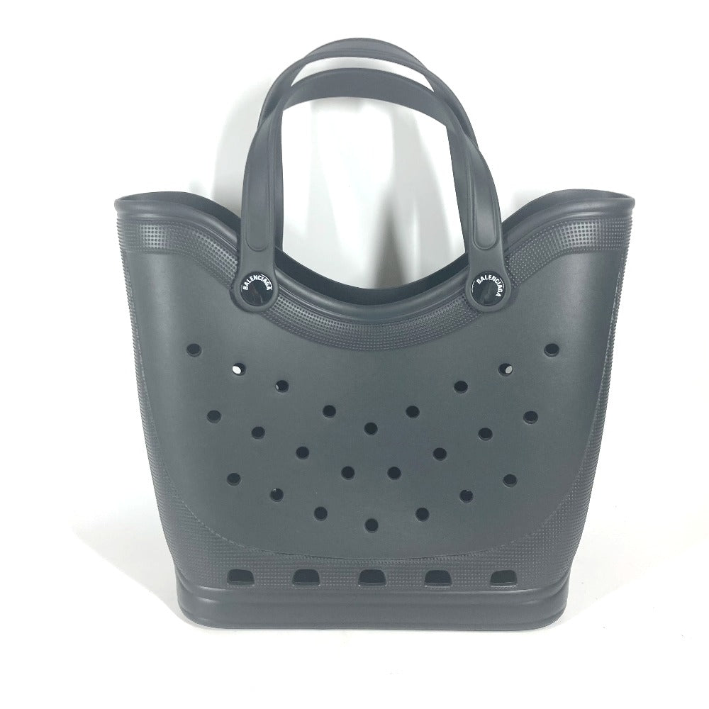 BALENCIAGA Tote Bag 702266 rubber black Crocs collaboration Rubber Large Tote Bag