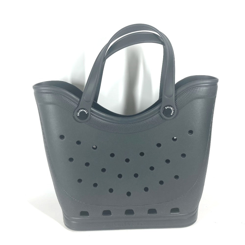 BALENCIAGA Tote Bag 702266 rubber black Crocs collaboration Rubber Large Tote Bag