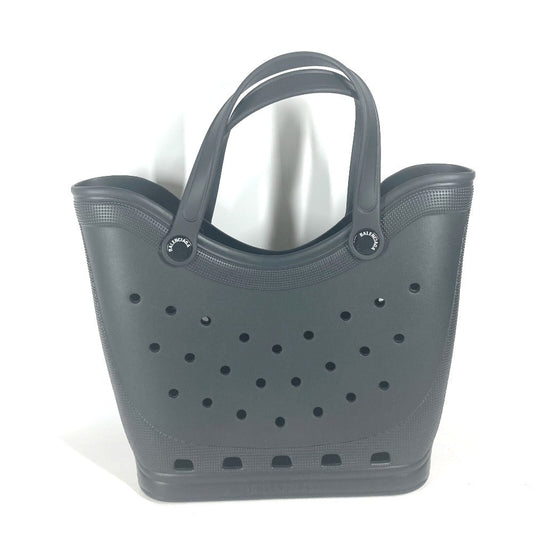 BALENCIAGA Tote Bag 702266 rubber black Crocs collaboration Rubber Large Tote Bag