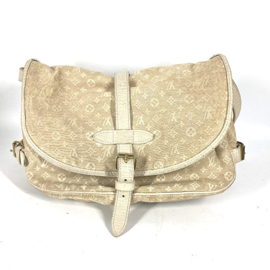 LOUIS VUITTON Shoulder Bag M95314 Monogram Mini-LinCanvas beige Monogram mini run Saumur 30 Women Used Authentic