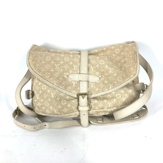 LOUIS VUITTON Shoulder Bag M95314 Monogram Mini-LinCanvas beige Monogram mini run Saumur 30 Women Used Authentic