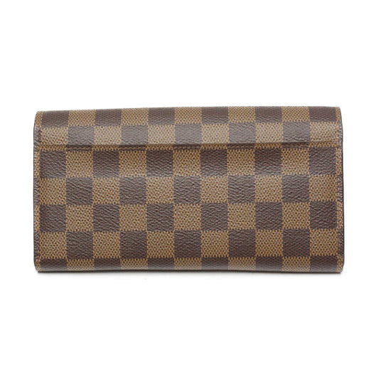 LOUIS VUITTON Long Wallet Purse N60114 Damier canvas Brown x pink Damier Rose Valerie