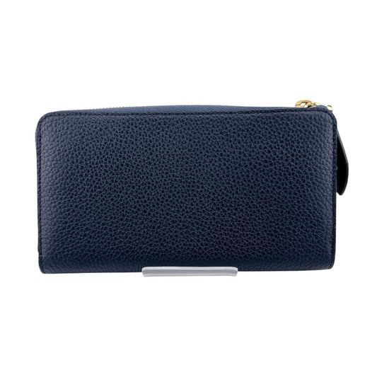LOUIS VUITTON Long Wallet Purse M68582 leather Blue Marine Long Wallet Purse Taurillon Clemence Portefeuille comet unisex(Unisex) Used Authentic
