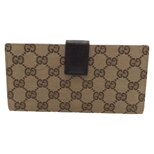 GUCCI GG Long Wallet Brown Beige Canvas Women Used
Authentic
