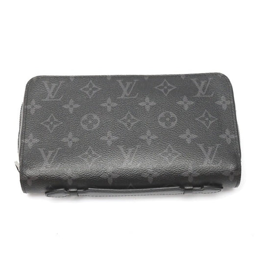 LOUIS VUITTON Long Wallet Purse M61698 Monogram canvas black Zippy XL Eclipse Clutch bag mens Used Authentic