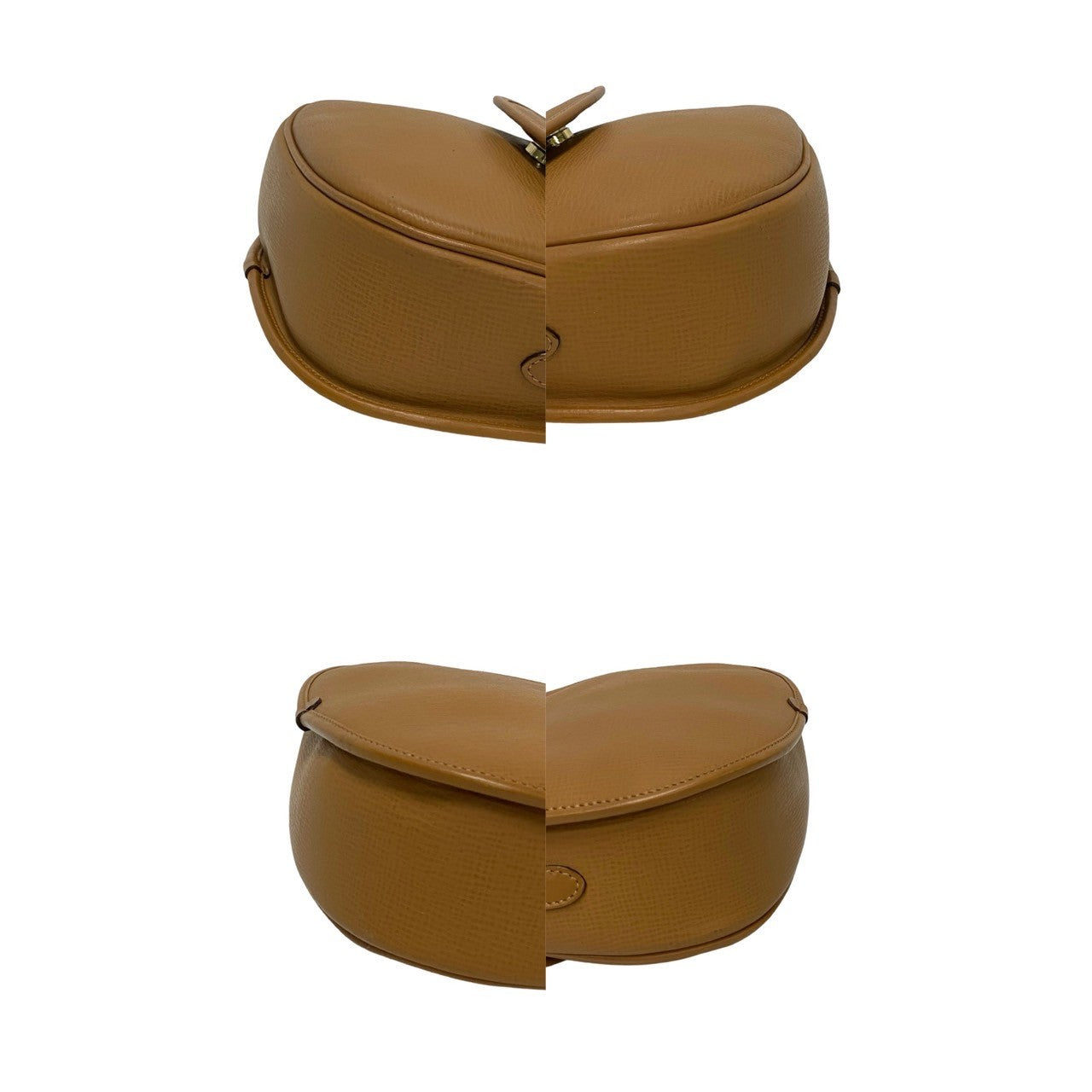 GUCCI Shoulder Bag leather Brown GG logo Women Used Authentic
