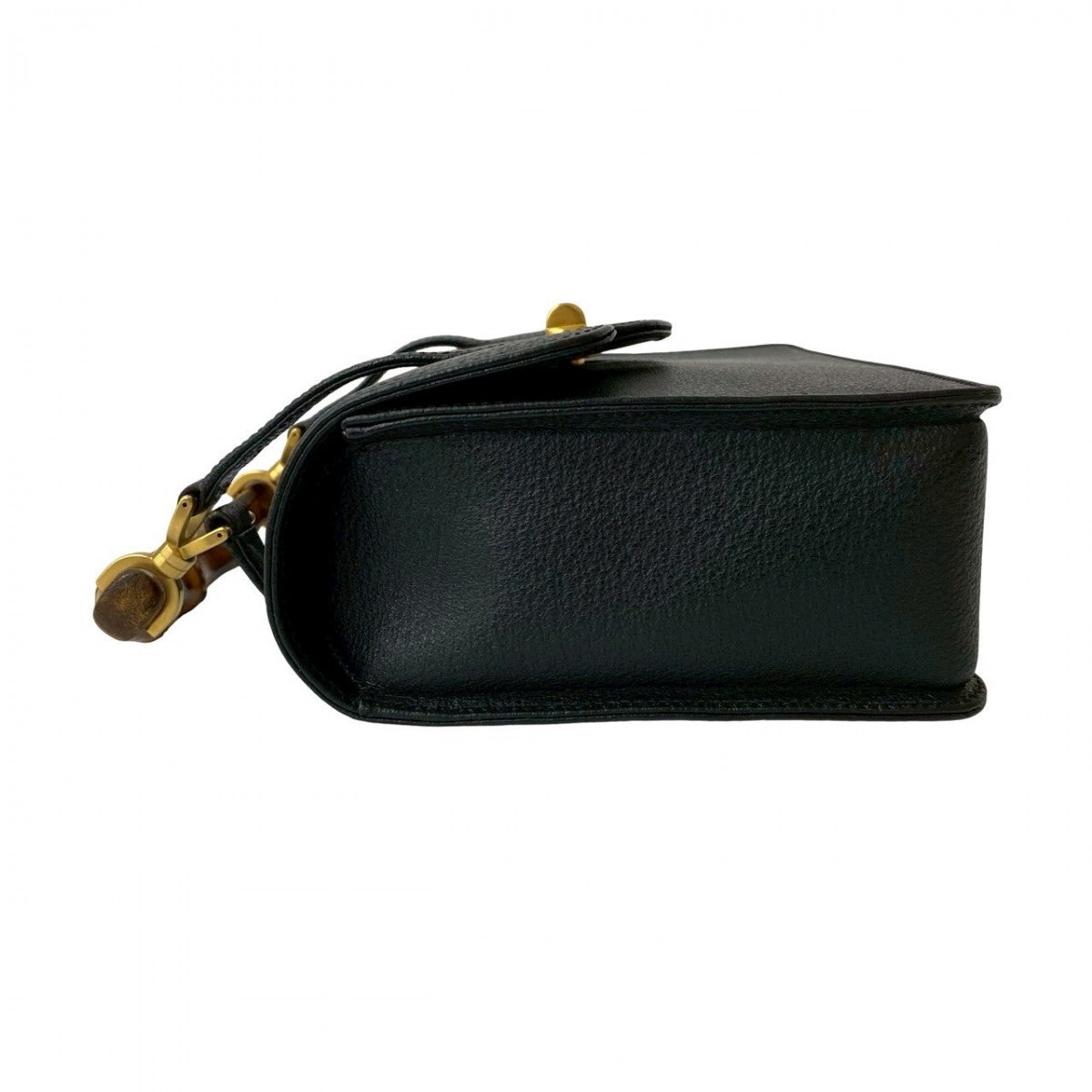 GUCCI Handbag leather black Bamboo