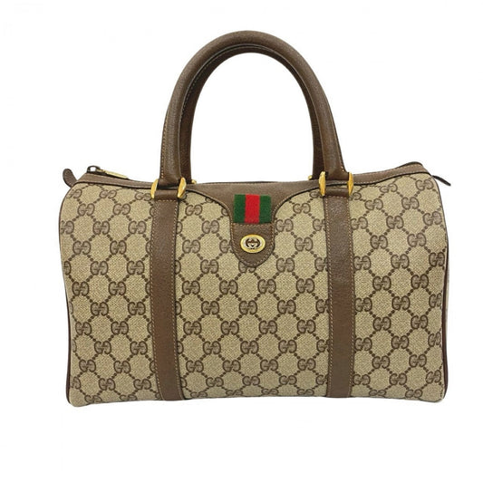 GUCCI Handbag leather Brown Sherry line