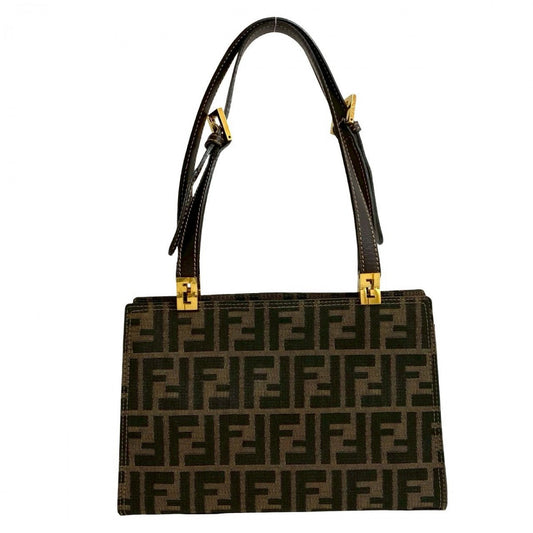 FENDI Handbag leather Brown