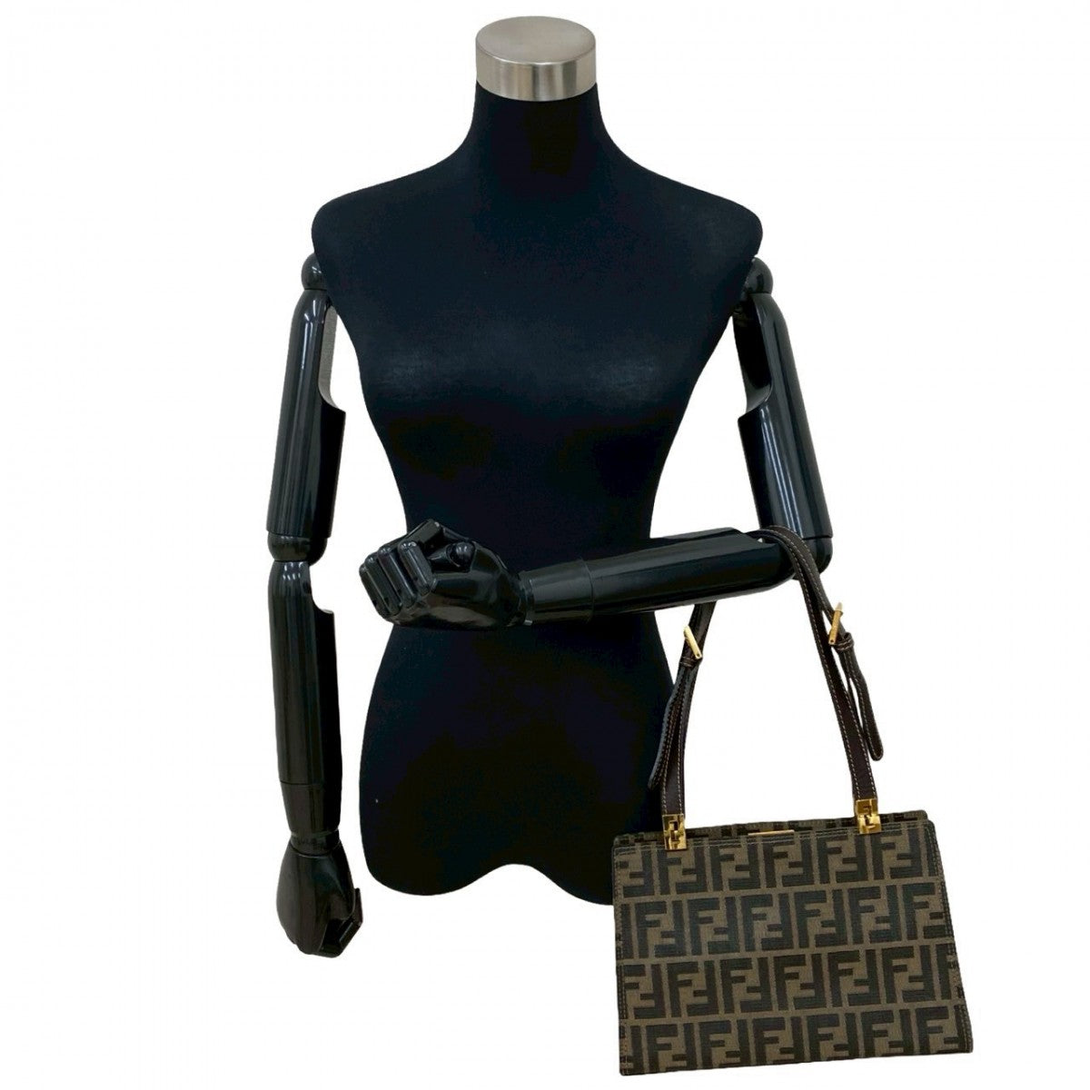 FENDI Handbag leather Brown