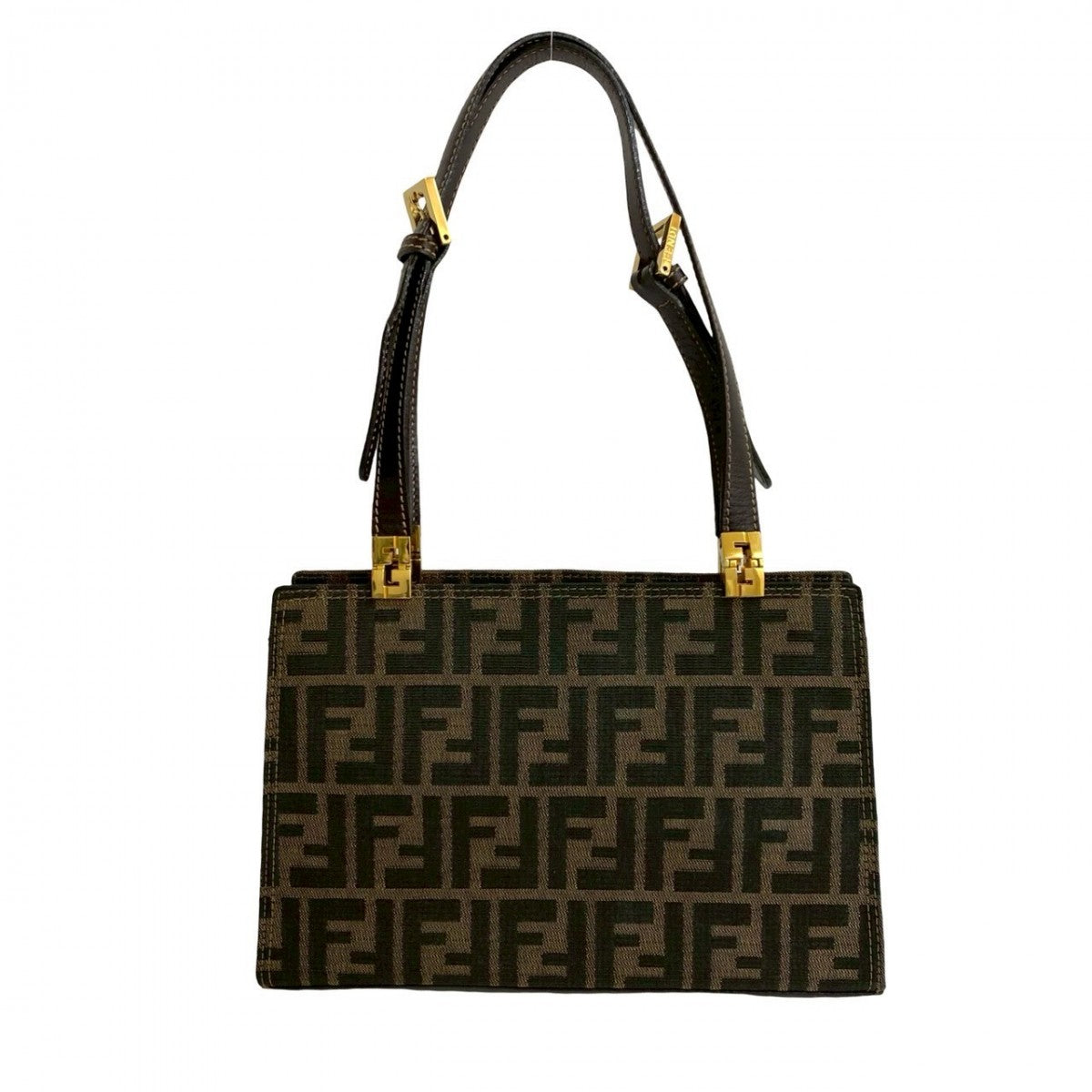 FENDI Handbag leather Brown