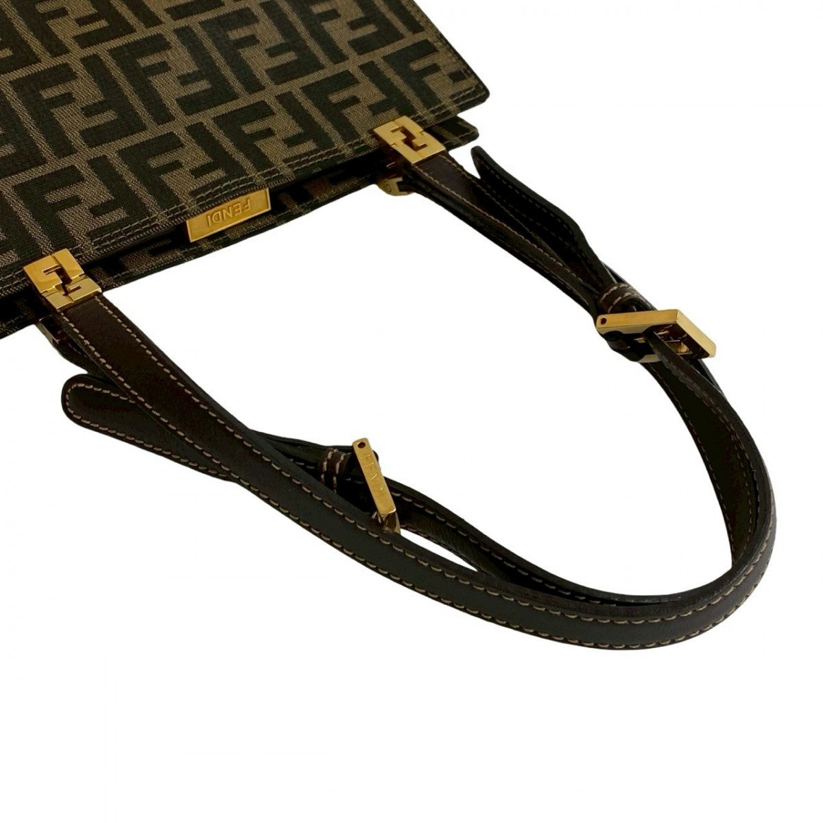 FENDI Handbag leather Brown