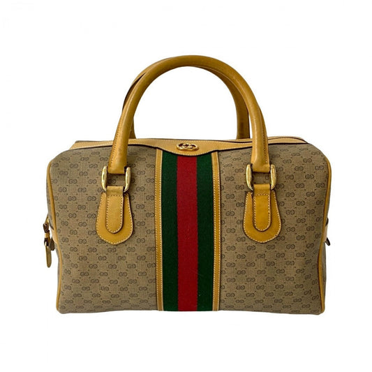 GUCCI Handbag leather Brown Sherry line