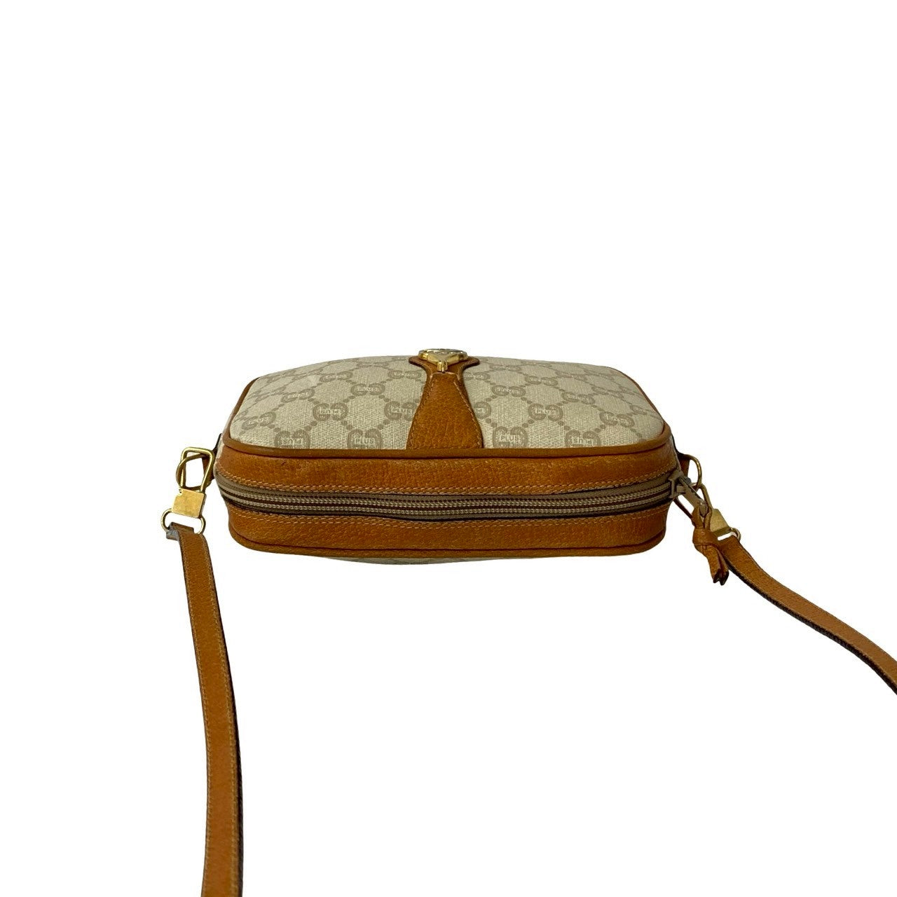 GUCCI Shoulder Bag leather Brown Old Gucci vintage