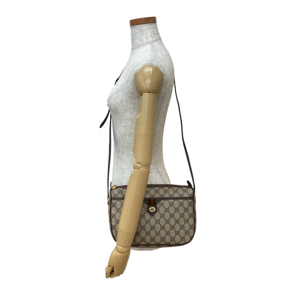 GUCCI Shoulder Bag leather Brown
