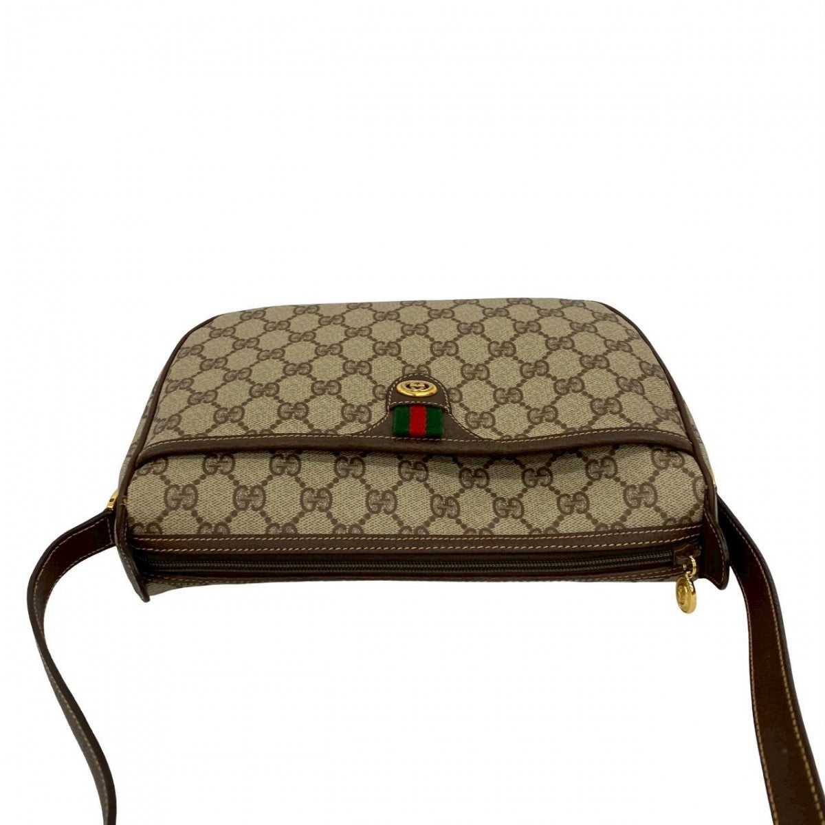 GUCCI Shoulder Bag leather Brown