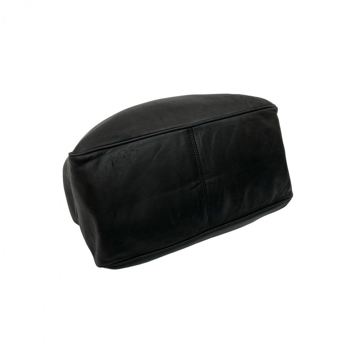 LOEWE Shoulder Bag leather black Anagram logo Women Used Authentic