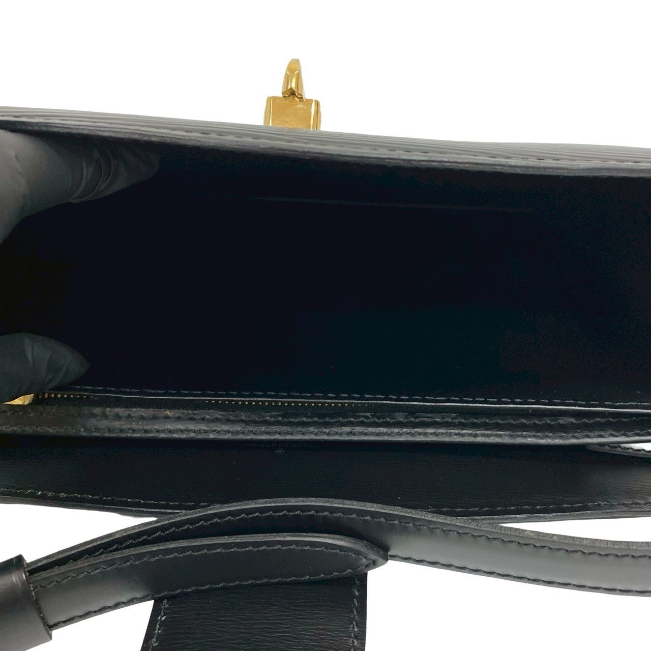 LOUIS VUITTON Shoulder Bag Epi Leather black Epi Capuchin