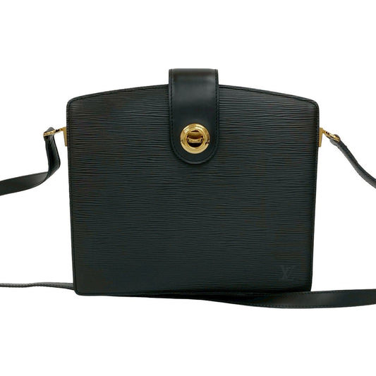 LOUIS VUITTON Shoulder Bag Epi Leather black Epi Capuchin