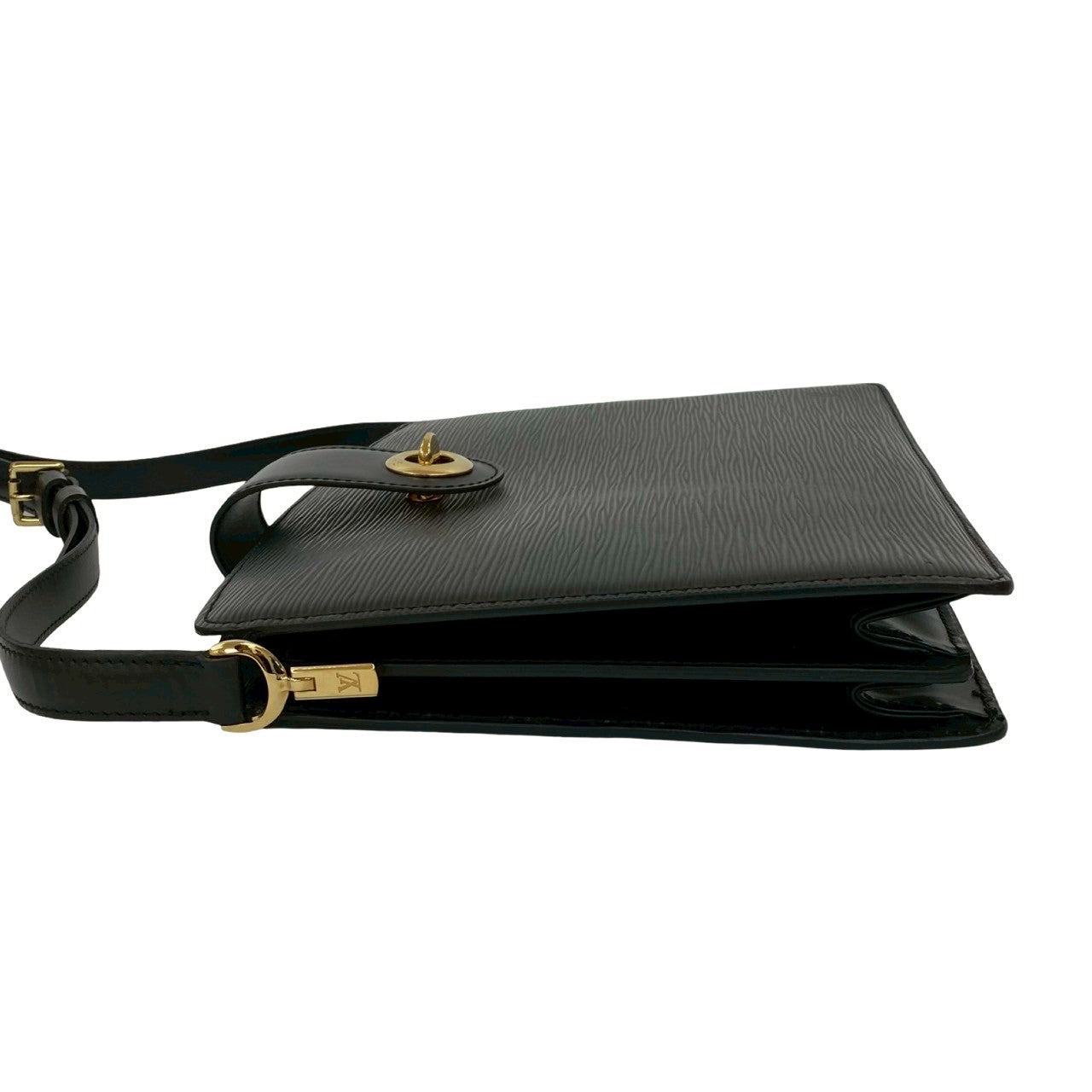 LOUIS VUITTON Shoulder Bag Epi Leather black Epi Capuchin