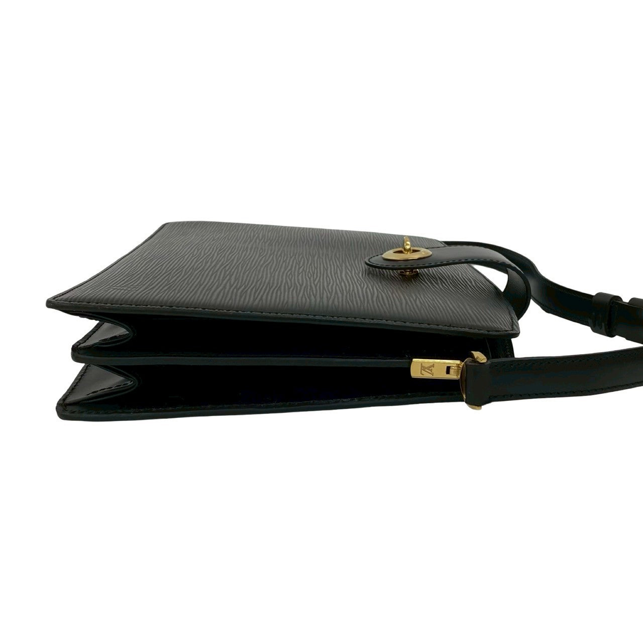LOUIS VUITTON Shoulder Bag Epi Leather black Epi Capuchin