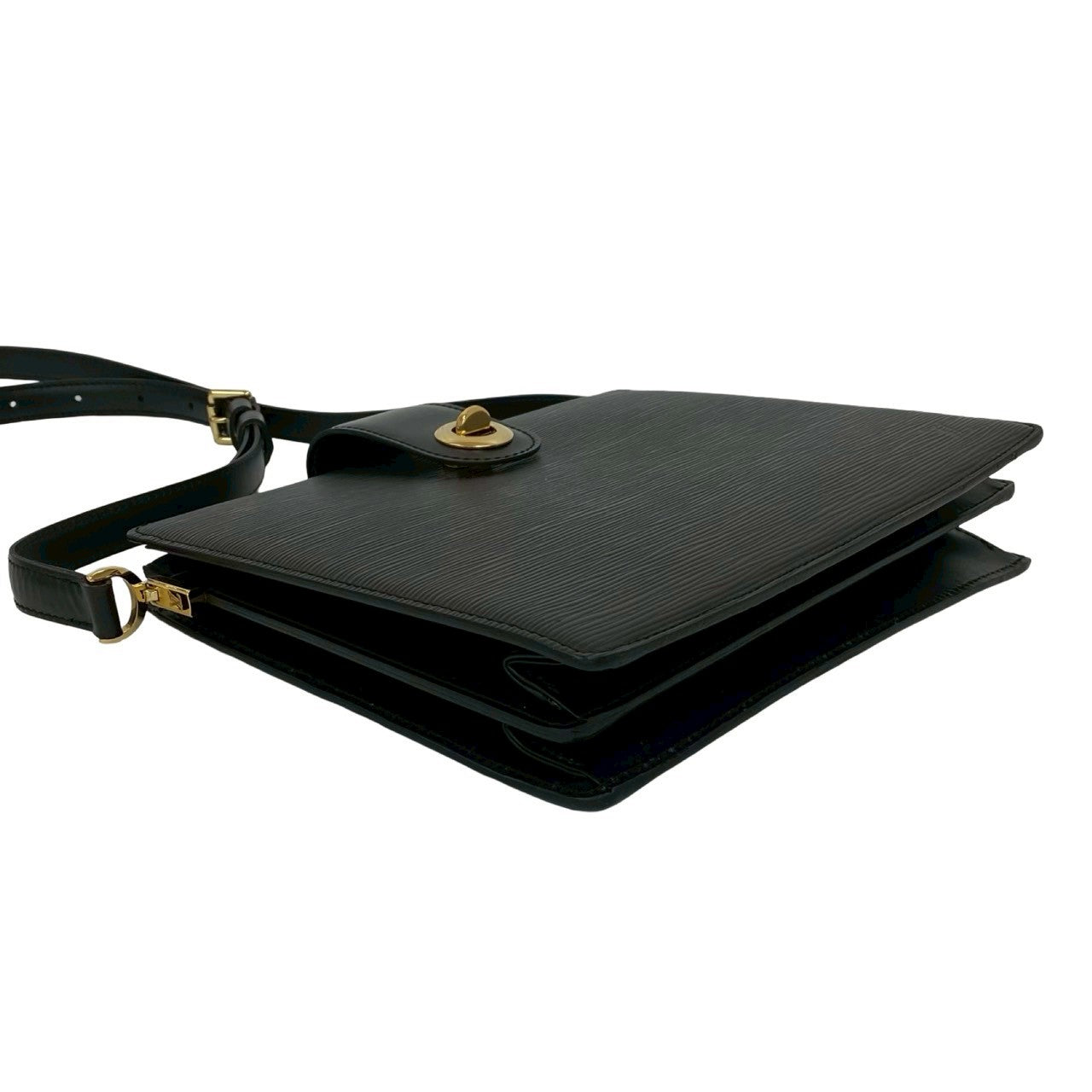 LOUIS VUITTON Shoulder Bag Epi Leather black Epi Capuchin