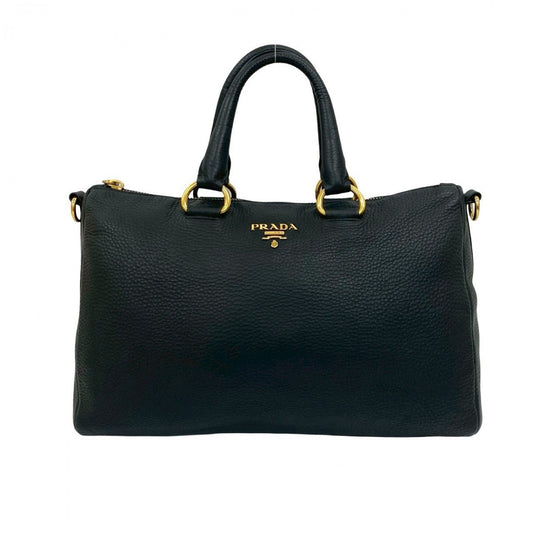 PRADA Handbag leather black