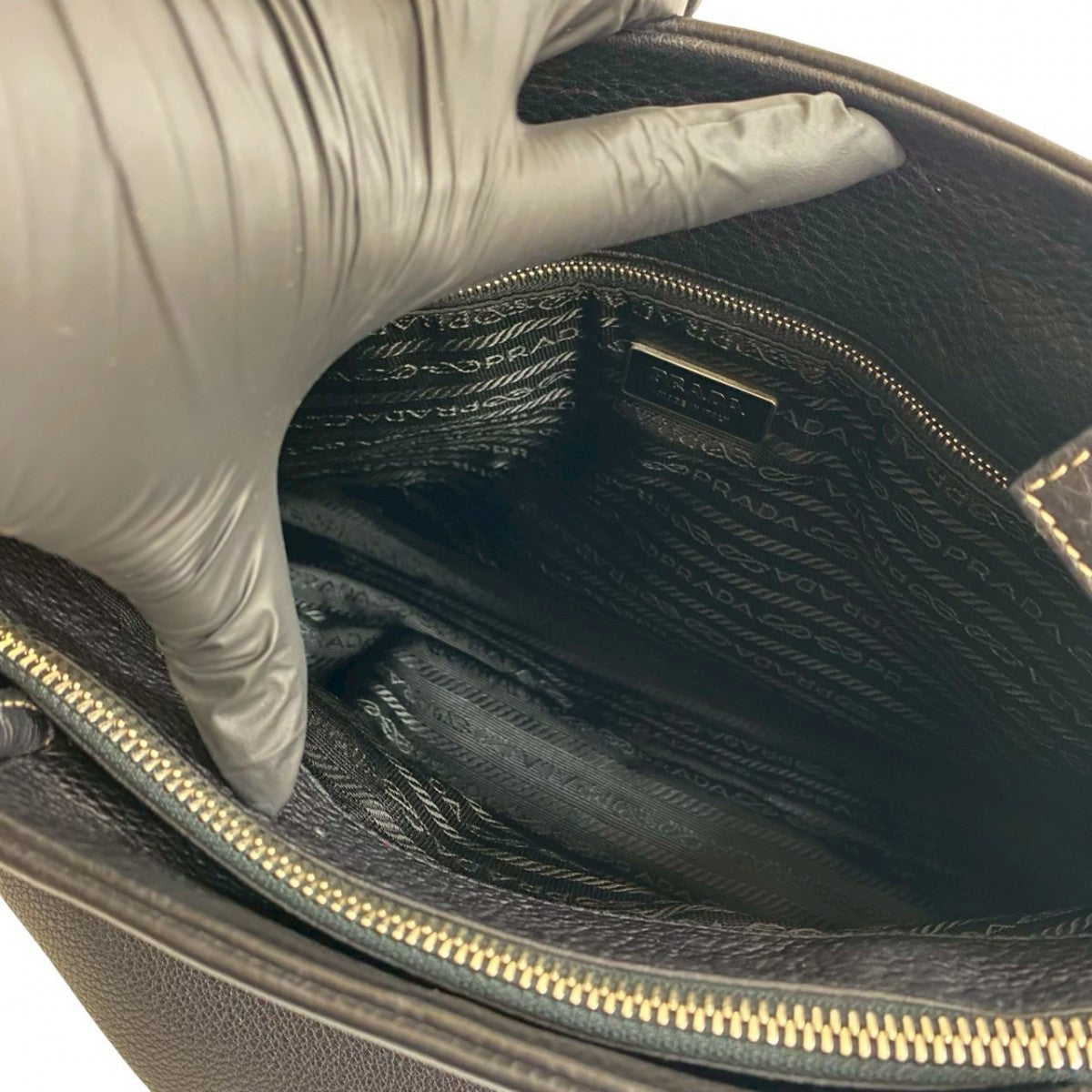 PRADA Handbag leather black