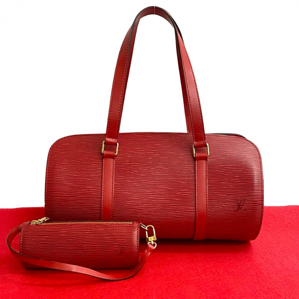 LOUIS VUITTON Handbag M52227 Epi Leather Red Epi Suflo