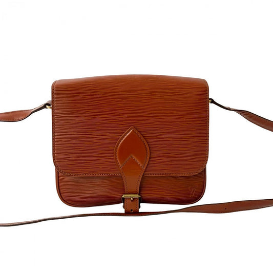 LOUIS VUITTON Shoulder Bag M52243 Epi Leather Brown Epi Cartouchiere