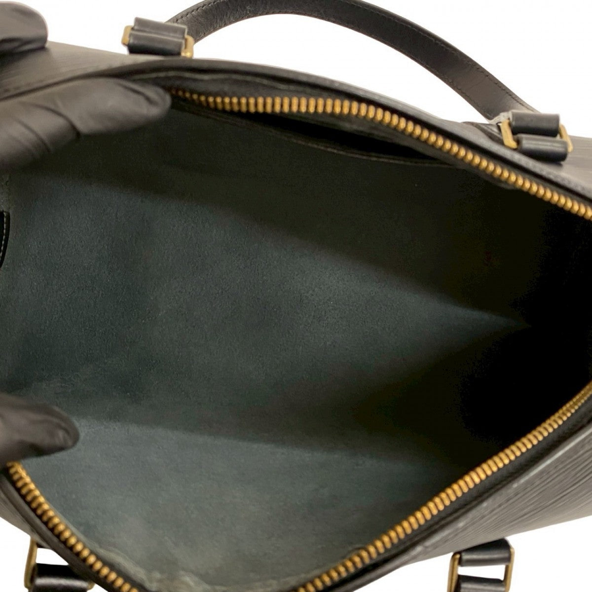 LOUIS VUITTON Handbag Epi Leather black Epi Suflo