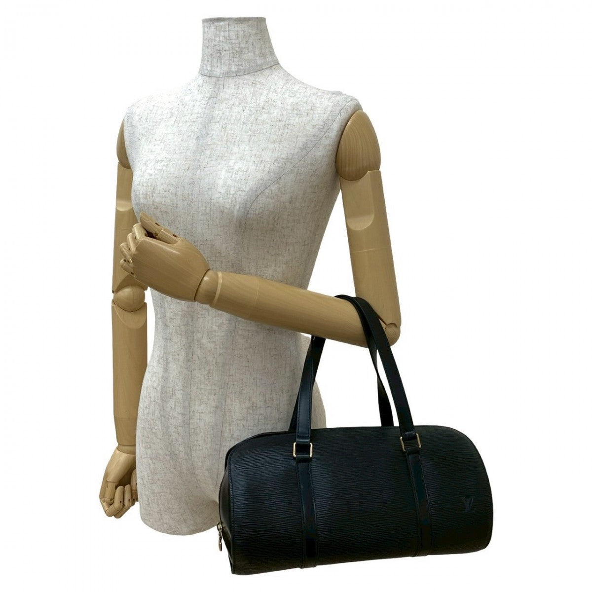 LOUIS VUITTON Handbag Epi Leather black Epi Suflo