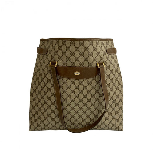 GUCCI Tote Bag leather Brown