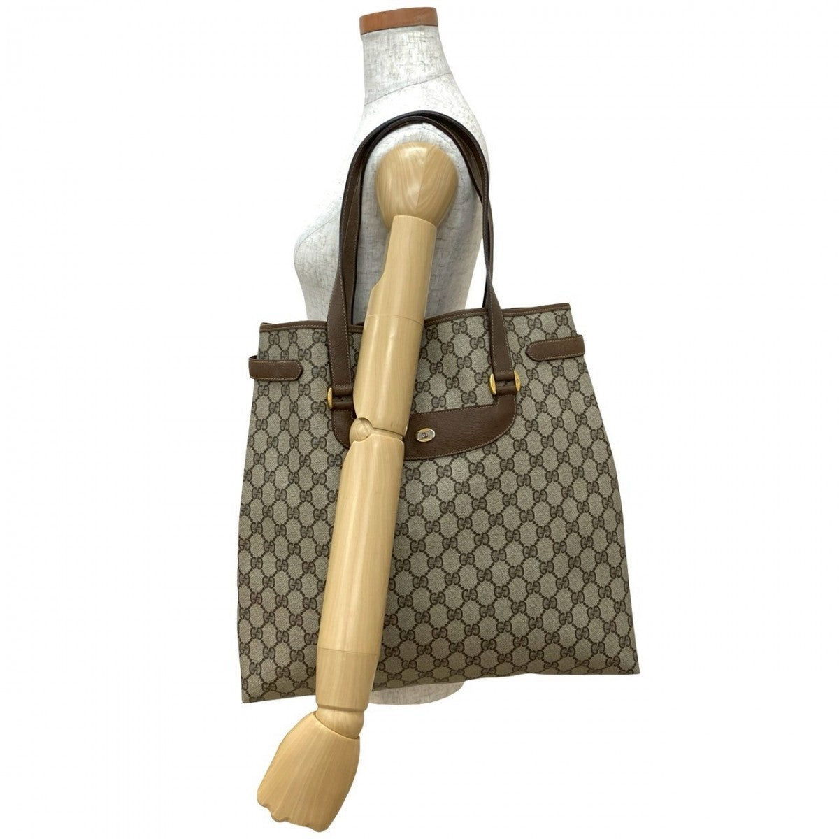 GUCCI Tote Bag leather Brown