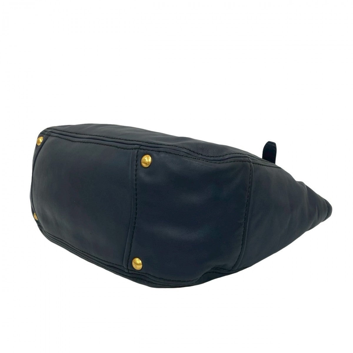 PRADA Tote Bag leather Navy