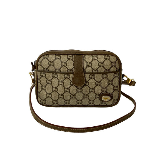 GUCCI Shoulder Bag leather Brown