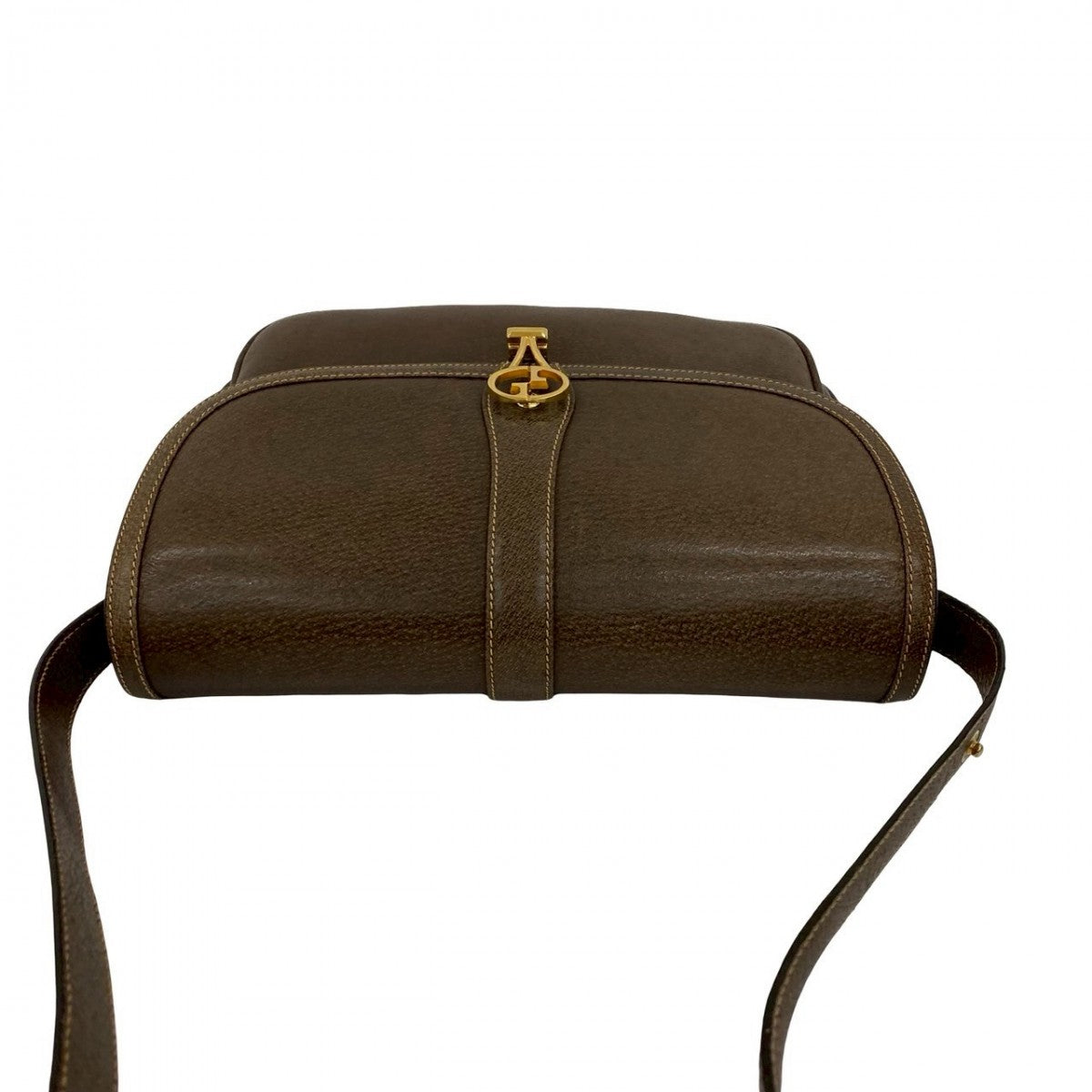 GUCCI Shoulder Bag leather Brown