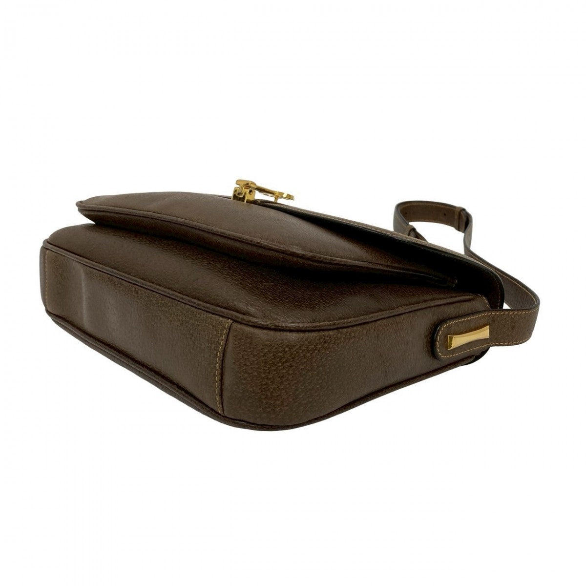 GUCCI Shoulder Bag leather Brown
