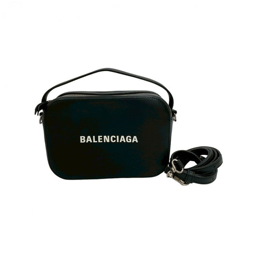 BALENCIAGA Shoulder Bag leather black Everyday camera bag S