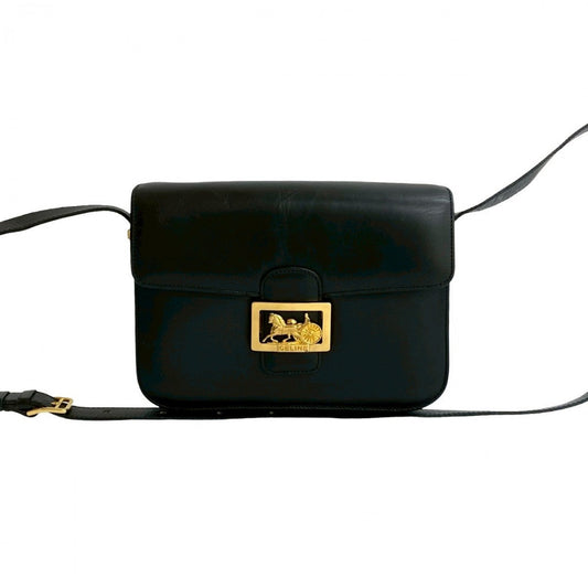 CELINE Shoulder Bag leather black