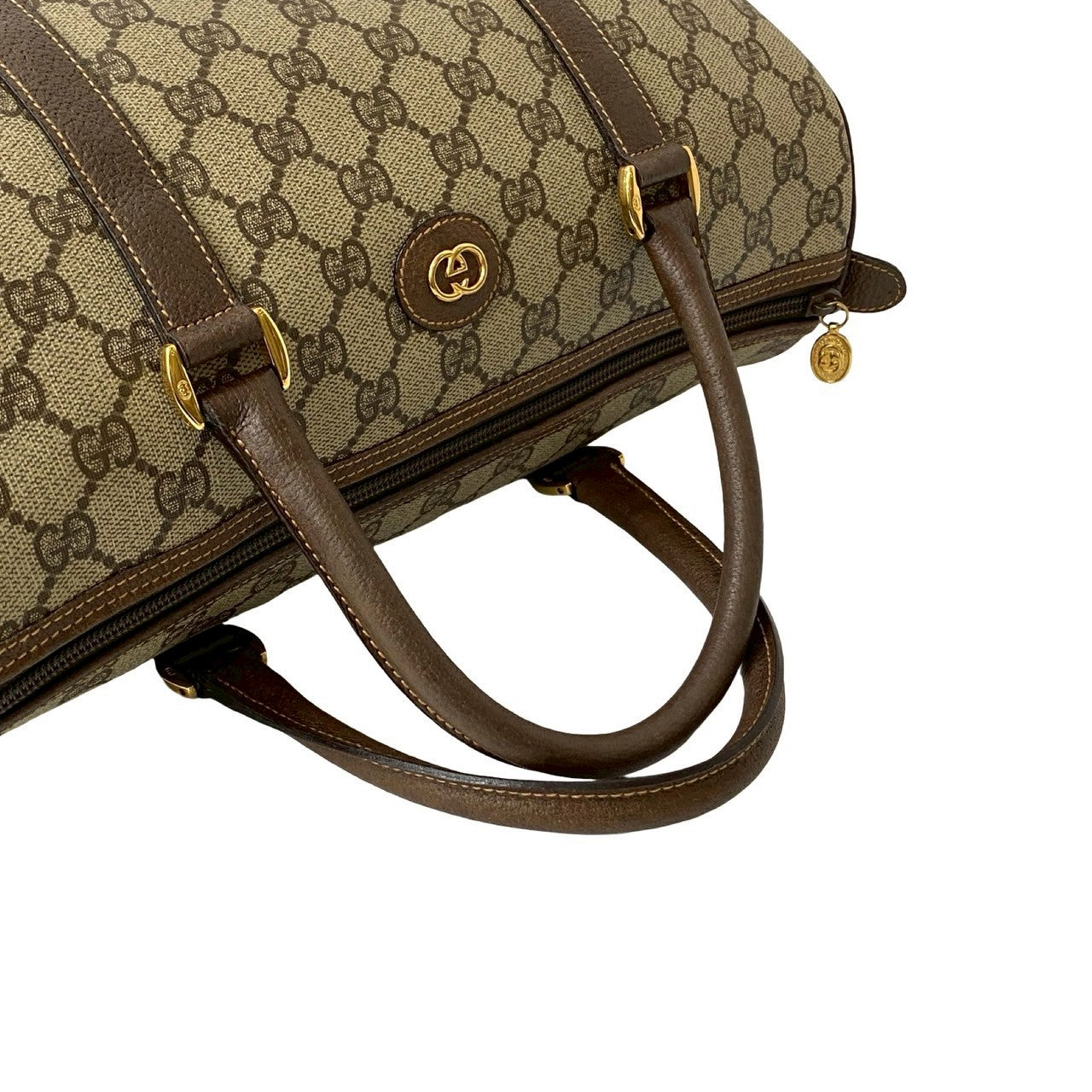 GUCCI Boston Duffel bag leather Brown