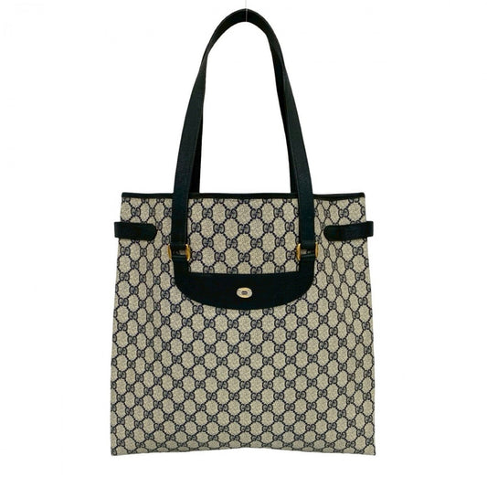 GUCCI Tote Bag leather Navy